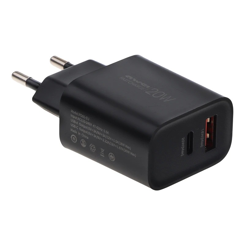 شارژر دیواری 20 وات Awei مدل PD60