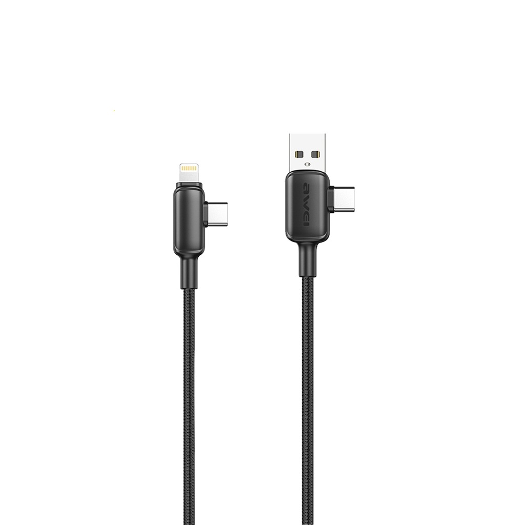کابل تبدیل USB-C / USB به USB-C / لایتنینگ اوی مدل CL-181 60W طول 1 متر
